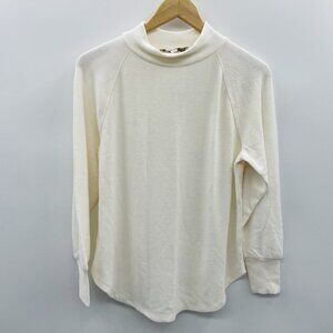 Ann Taylor LOFT Womens Small Soft Brushed Knit Mock Neck Long Sleeve Top 2026